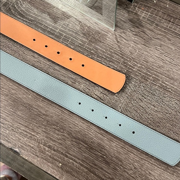 2 Tory Burch Black and Brown Belts with Metallic Logo Buckles both reversible - Picture 11 of 11